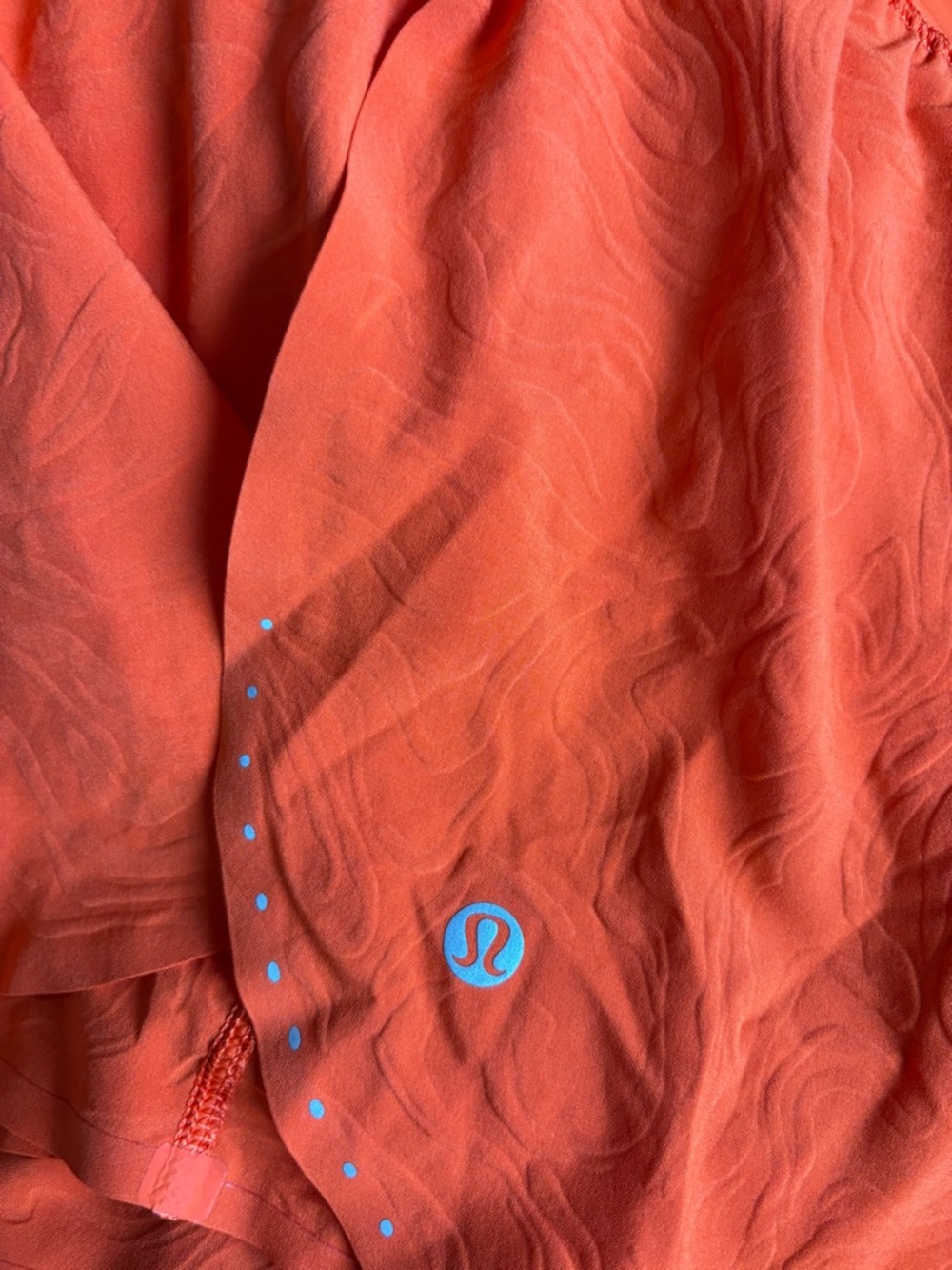 Lululemon Fast and Free High Rise Airflow Orange Running Shorts - Size 10, 2” - Picture 7 of 7